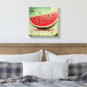 druipende watermeloen canvas afdruk (Insitu (Slaapkamer))
