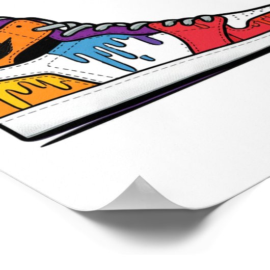 druipverfsneaker poster (Hoek)