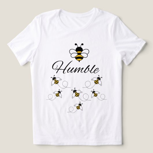 DRUIVE BIJ HUMBLE ZWART GELE LENTE DAMES Tri-Blend SHIRT (Design voorkant)