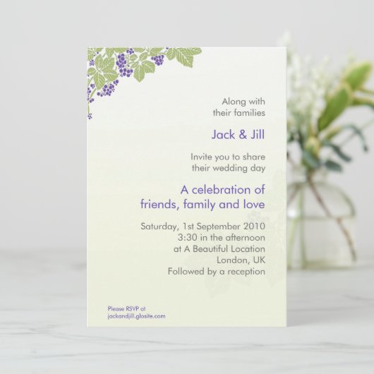 Druiven 5x7 kaart (Staand voorkant)