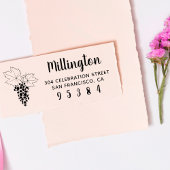 Druiven | Achternaam Script & Retouradres Zelfinktende Stempel