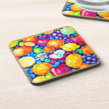 Druiven, appels en citrusvruchten zijn schilderend