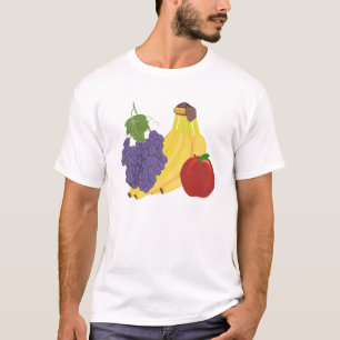 Druiven Bananen Apple Fruit Schilderen Tshirts