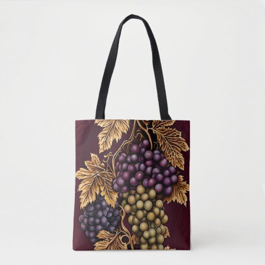 Druiven batik patroon tote bag (Voorkant)
