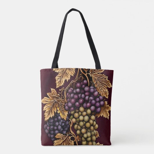 Druiven batik patroon tote bag (Achterkant)