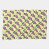Druiven Bunch op gele matching Theedoek (Horizontaal)