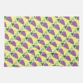 Druiven Bunch op gele matching Theedoek