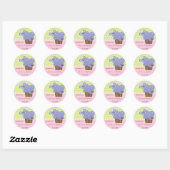 Druiven Cupcake Dank u Verjaardagsfeestgeschenk La Ronde Sticker (Vel)