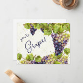Druiven dank u notitiekaartje (Voorkant / Achterkant in situ)