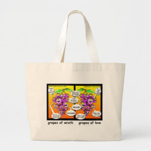 Druiven der Gramschap, Liefde, & Oorlog Grappige C Grote Tote Bag
