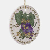 Druiven die tot in de perfectie zijn gerijpt keramisch ornament (Rechts)