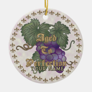 Druiven die tot in de perfectie zijn gerijpt keramisch ornament