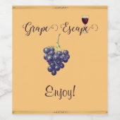 Druiven Diepe Cream Wijn Etiket (Enkel label)