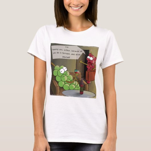 Druiven Echtscheidingen Grappig T-shirt (Voorkant)