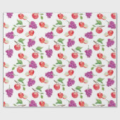 Druiven en Appels Fruitliefhebber Cadeaupapier (Vlak)