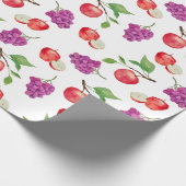 Druiven en Appels Fruitliefhebber Cadeaupapier (Hoek)