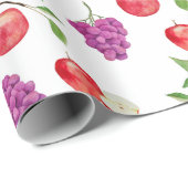 Druiven en Appels Fruitliefhebber Cadeaupapier (Rol Hoek)