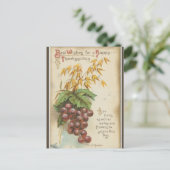  druiven en bladeren Thanksgiving Briefkaart (Staand voorkant)