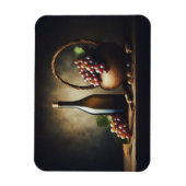 Druiven en een fles wijn Stilleven Magneet (Verticaal)