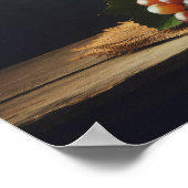 Druiven en een fles wijn Stilleven Poster (Hoek)