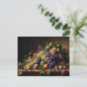 Druiven en Fruit Stilleven Schilderen Briefkaart (Staand voorkant)
