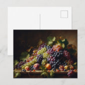 Druiven en Fruit Stilleven Schilderen Briefkaart (Voorkant / Achterkant)