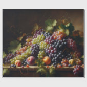 Druiven en Fruit Stilleven Schilderen Cadeaupapier (Vlak)