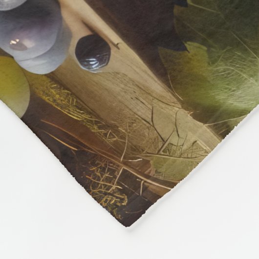 Druiven en Fruit Stilleven Schilderen Fleece Deken (Hoek)