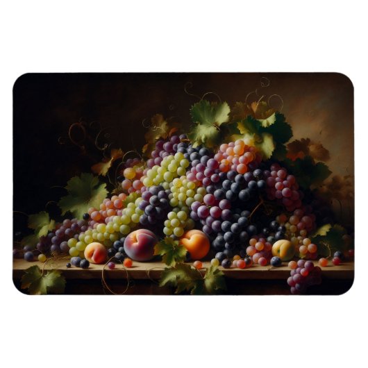 Druiven en Fruit Stilleven Schilderen Magneet (Horizontaal)