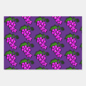 Druiven en kaas - gastronomisch patroon inpakpapier vel (Voorkant 2)