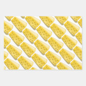 Druiven en kaas - gastronomisch patroon inpakpapier vel (Voorkant)