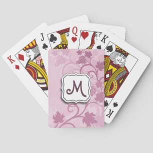 Druiven en Monogram van de Lavendel van de abstrac Speelkaarten