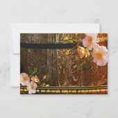 Druiven en Perzikrozen QR-code Wijnhuis RSVP Kaart (Achterkant)