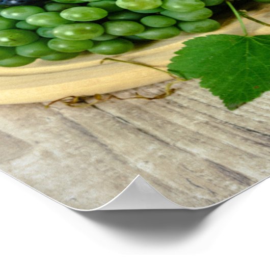 druiven en poster van wijn (Hoek)