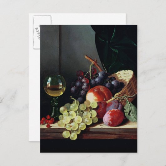 Druiven en pruimen briefkaart (Voorkant / Achterkant)