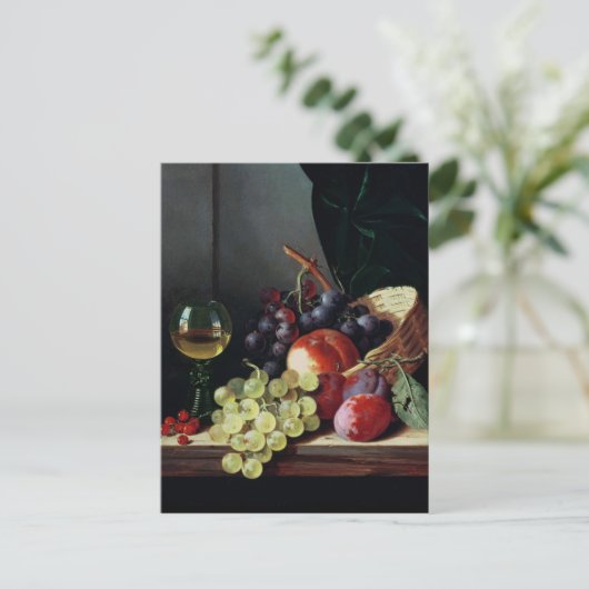 Druiven en pruimen briefkaart (Staand voorkant)