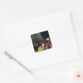 Druiven en pruimen vierkante sticker (Envelop)