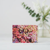 Druiven en Visitekaartje van wijn (Staand voorkant)