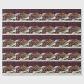 Druiven en walnoten op een tafelgerei cadeaupapier (Vlak)