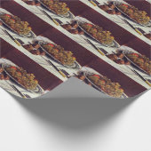 Druiven en walnoten op een tafelgerei cadeaupapier (Hoek)