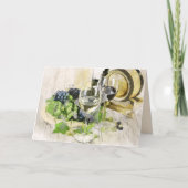 druiven en wenskaart van wijn kaart (Voorkant)