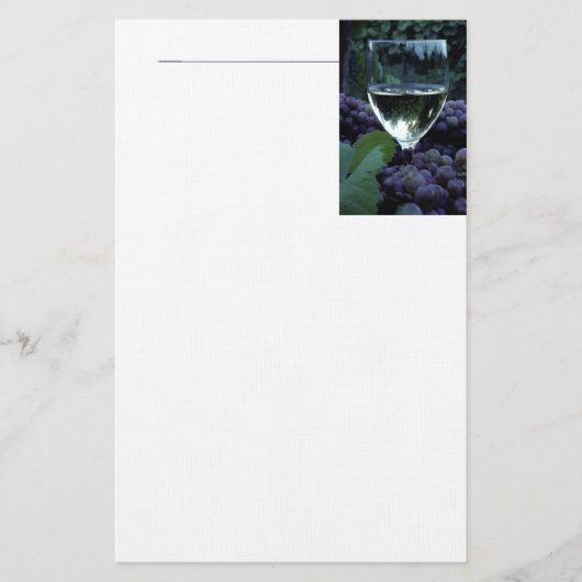 Druiven en wijnbanketbakkerswaren briefpapier (Voorkant)