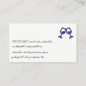 Druiven en wijnflessen visitekaartje (Achterkant)