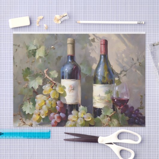 Druiven en Wijnflessen Waterverf Decoupage Tissuepapier (Craft)