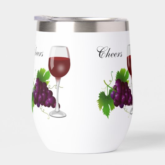 Druiven en Wijnglas Gepersonaliseerd (Rechts)