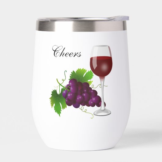 Druiven en Wijnglas Gepersonaliseerd (Links)