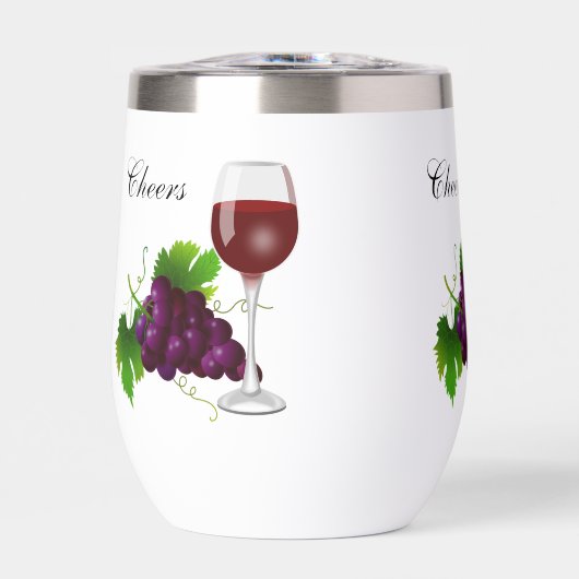 Druiven en Wijnglas Gepersonaliseerd (Voorkant)