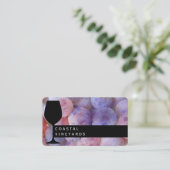 Druiven en wijnglas Sommelier Visitekaartje (Staand voorkant)