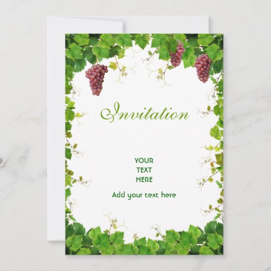 Druiven en wijnstokken kaart (Voorkant)