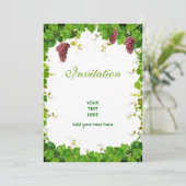 Druiven en wijnstokken kaart (Staand voorkant)